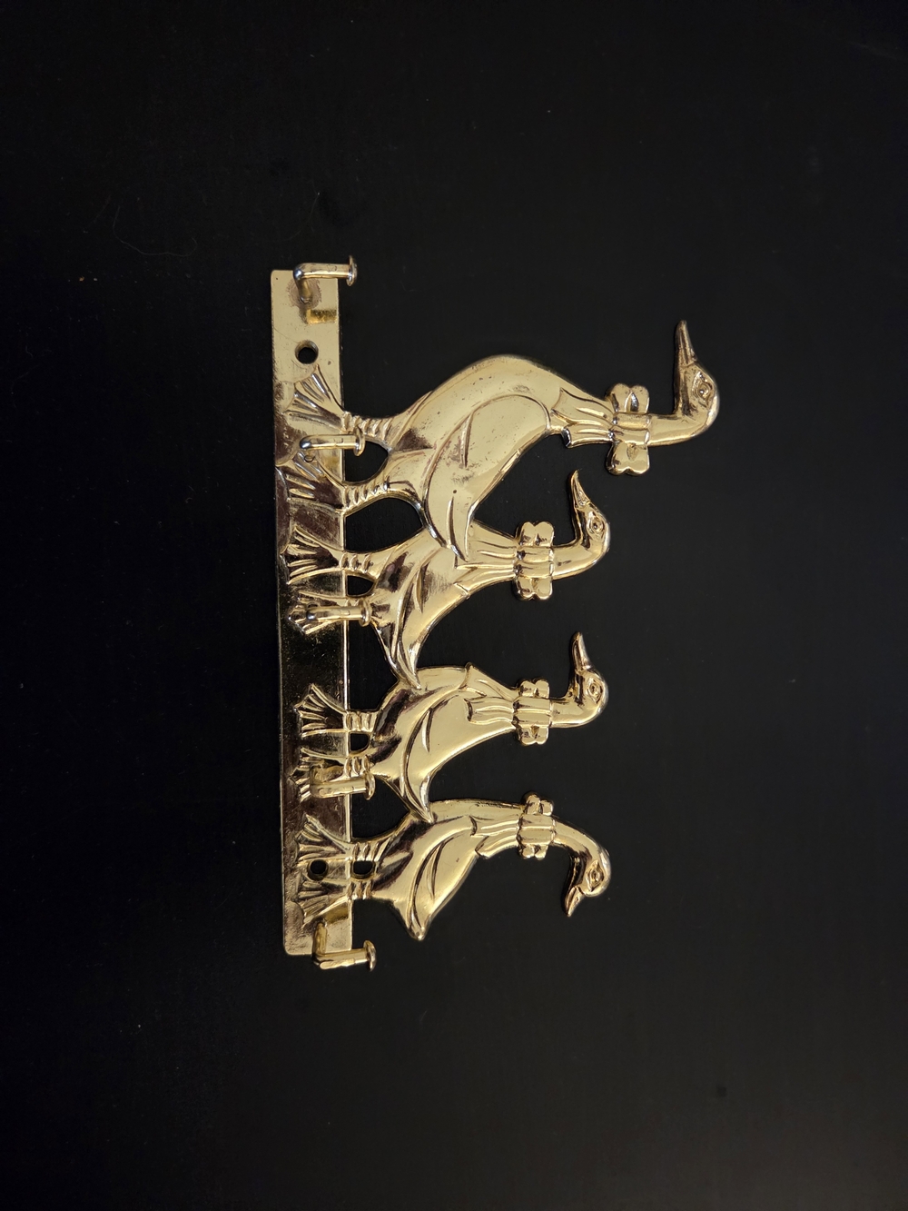 RARE VINTAGE - Gold GOOSE  Family Wall Hook - Decorative Home Wall Decor